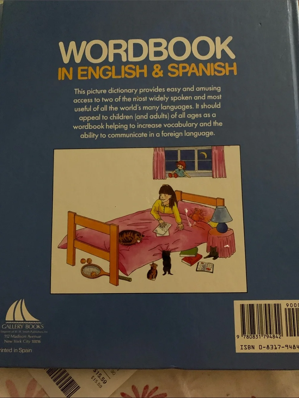 Blue Bilingual Wordbook — English & Spanish Vocabulary Hard Back